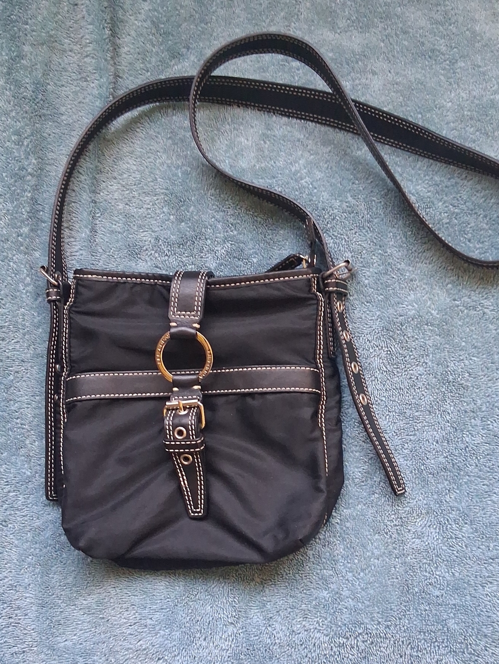 Blue By Les Copains Black Nylon Bag